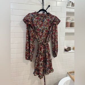 JODIFL Multicolor Floral Long Sleeve Dress